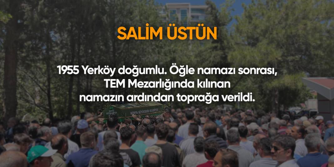 Konya'da bugün vefat edenler | 28 Aralık 2024 8